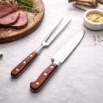 Jogo de 2 peças Garfo e Faca Hanzzo Wood em Aço Inox Forjado - foto 2