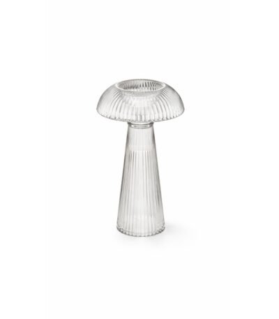 Porta Velas Shitake Clear G - Decoração & Arte
