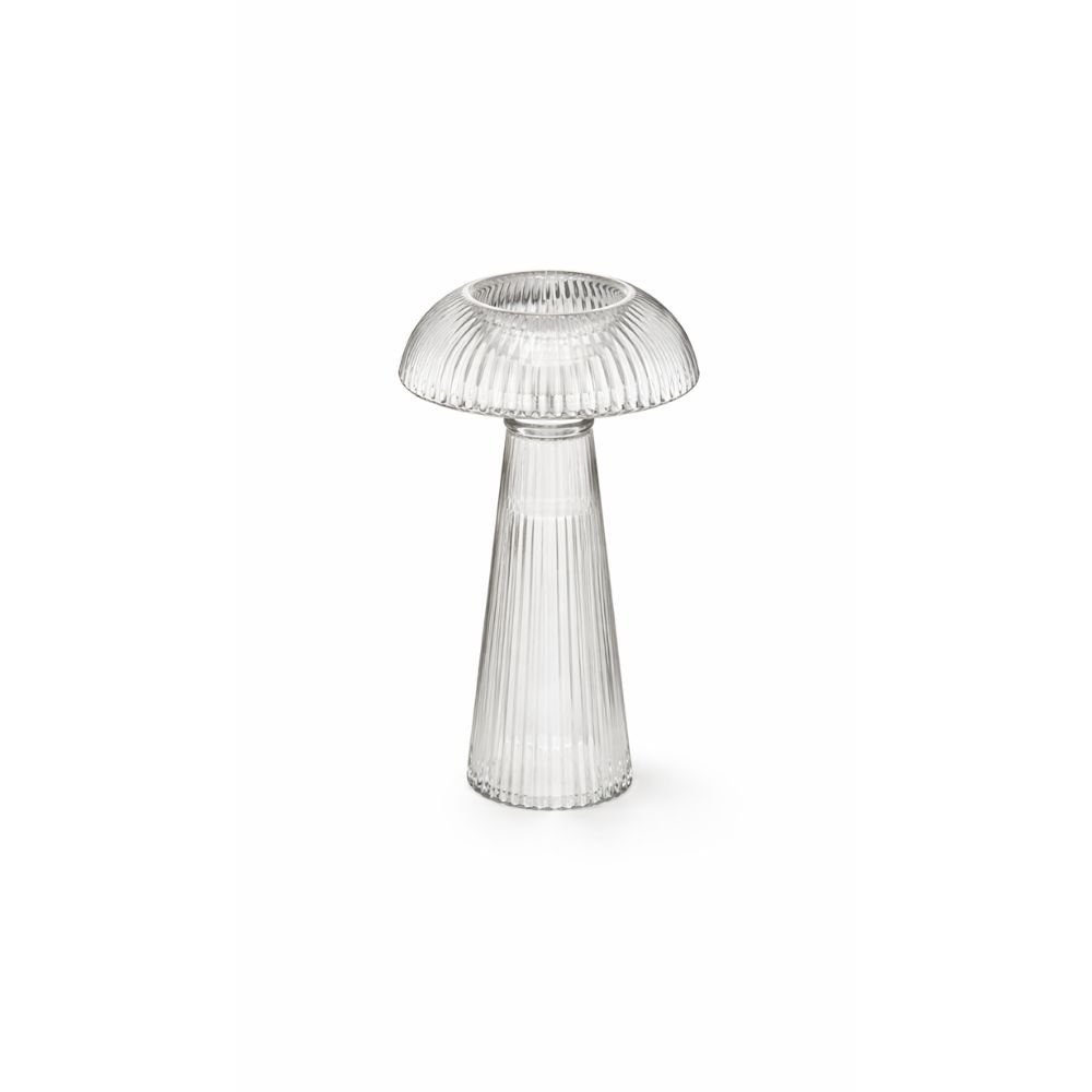 Porta Velas Shitake Clear G - Decoração & Arte