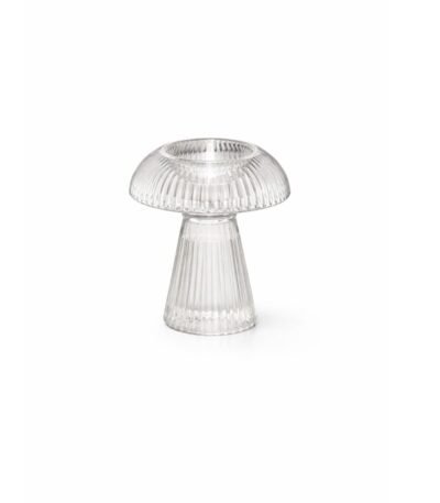 Porta Velas Shitake Clear P - Decoração & Arte