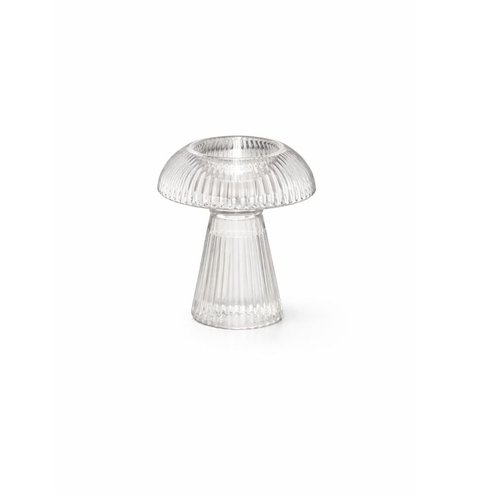 Porta Velas Shitake Clear P - Decoração & Arte