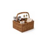 Porta Talheres/Condimentos em Rattan com alça