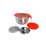 Bowl em inox com 3 tipos de raladores