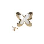 Porta guardanapo peças borboletas branco dourado