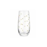 Conjunto de Copo Dots Transparente  530 ML com 4unidades