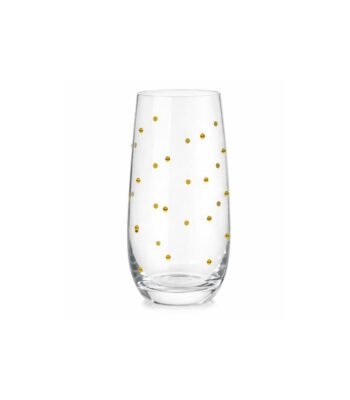 Conjunto de Copo Dots Transparente  530 ML com 4unidades