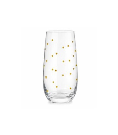 Conjunto de Copo Dots Transparente  530 ML com 4unidades