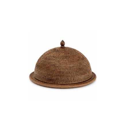 Cobre bolo e Prato em Rattan - Mesa Posta