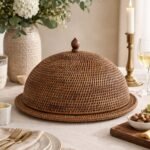 Cobre bolo e Prato em Rattan - foto 2