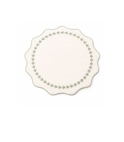 Jogo Americano Nylon Off Com Bordado Verde Claro