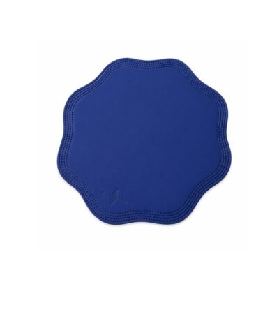 Jogo Americano Couro Senoidal Azul Royal