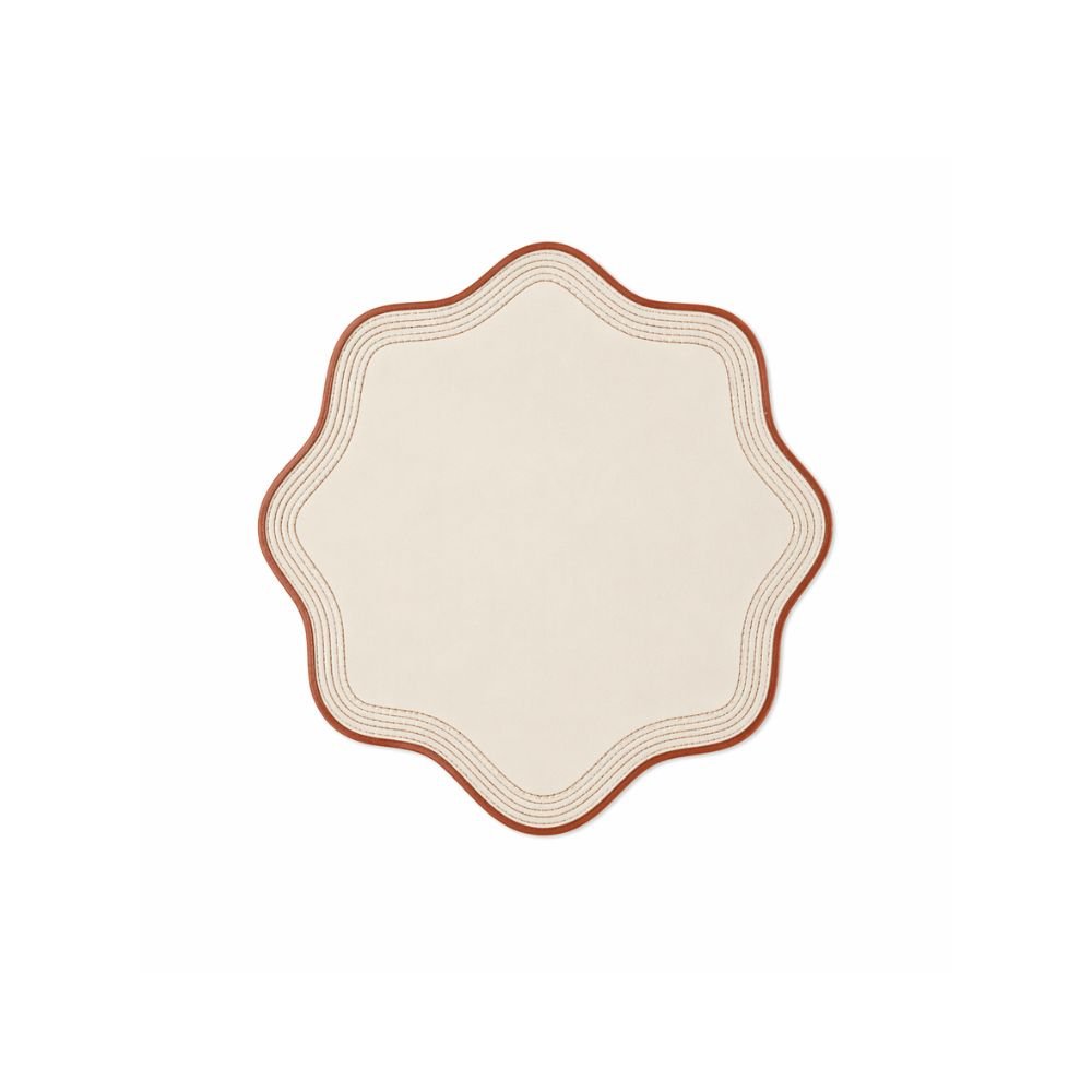 Jogo Americano Nylon Off Com Bordado Ocre Jogo Americano Nylon Off Com Bordado Ocre