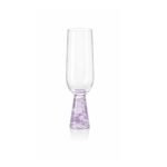 Taça Vidro Transparente Base Violeta 200ml
