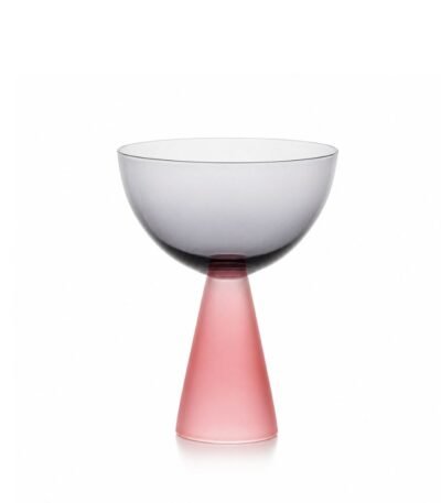 Taça Sobremesa Fumê Rosa - Mesa Posta