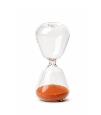 Ampulheta  Decorativa Vidro 15 Minutos  Terracota
