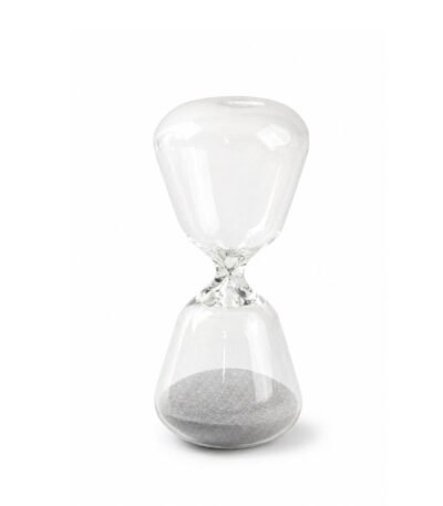 Ampulheta  Decorativa Vidro 15 Minutos Cinza