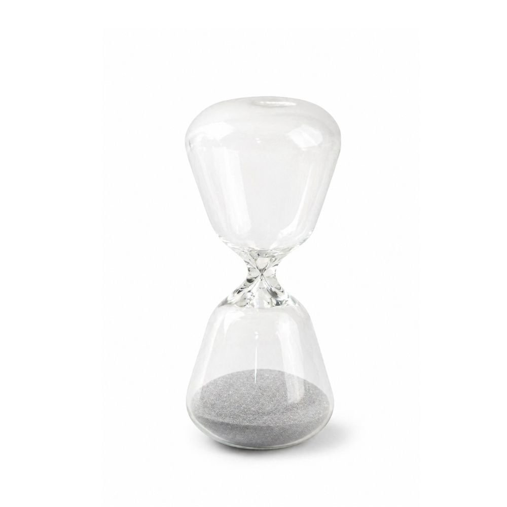 Ampulheta  Decorativa Vidro 15 Minutos Cinza