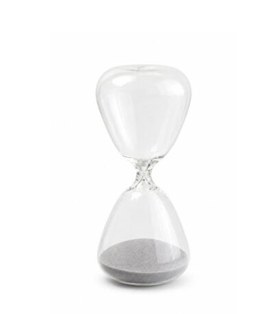 Ampulheta Decorativa Vidro 30 Minutos Cinza