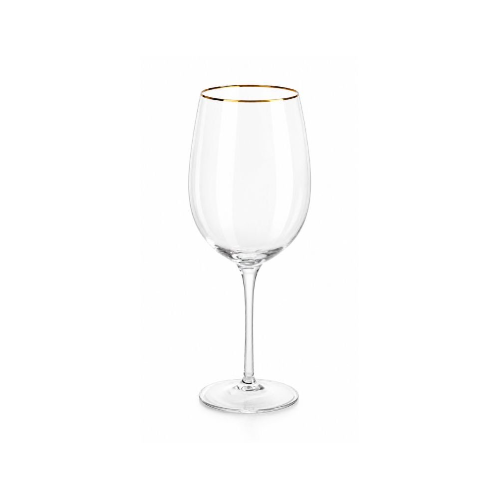 Taça Vinho Vidro Borda Dourada 440ml Taça Vinho Vidro Borda Dourada 440ml