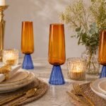 Taça Champagne Laranja e Azul 270ml - foto 2