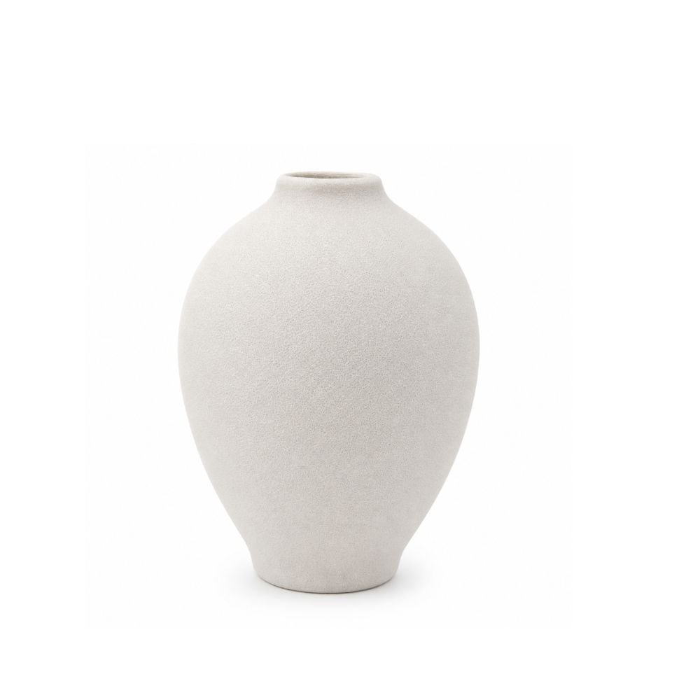 Vaso Decorativo em Cerâmica Branco