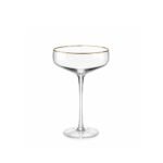 Taça Martini Transparente Borda Dourada 290ml