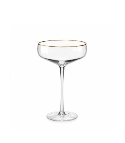 Taça Martini Transparente Borda Dourada 290ml