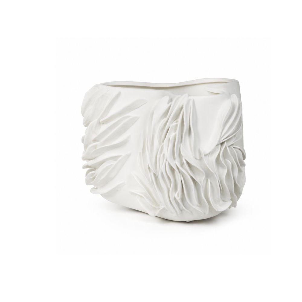 Vaso Decorativo Cerâmica Branco