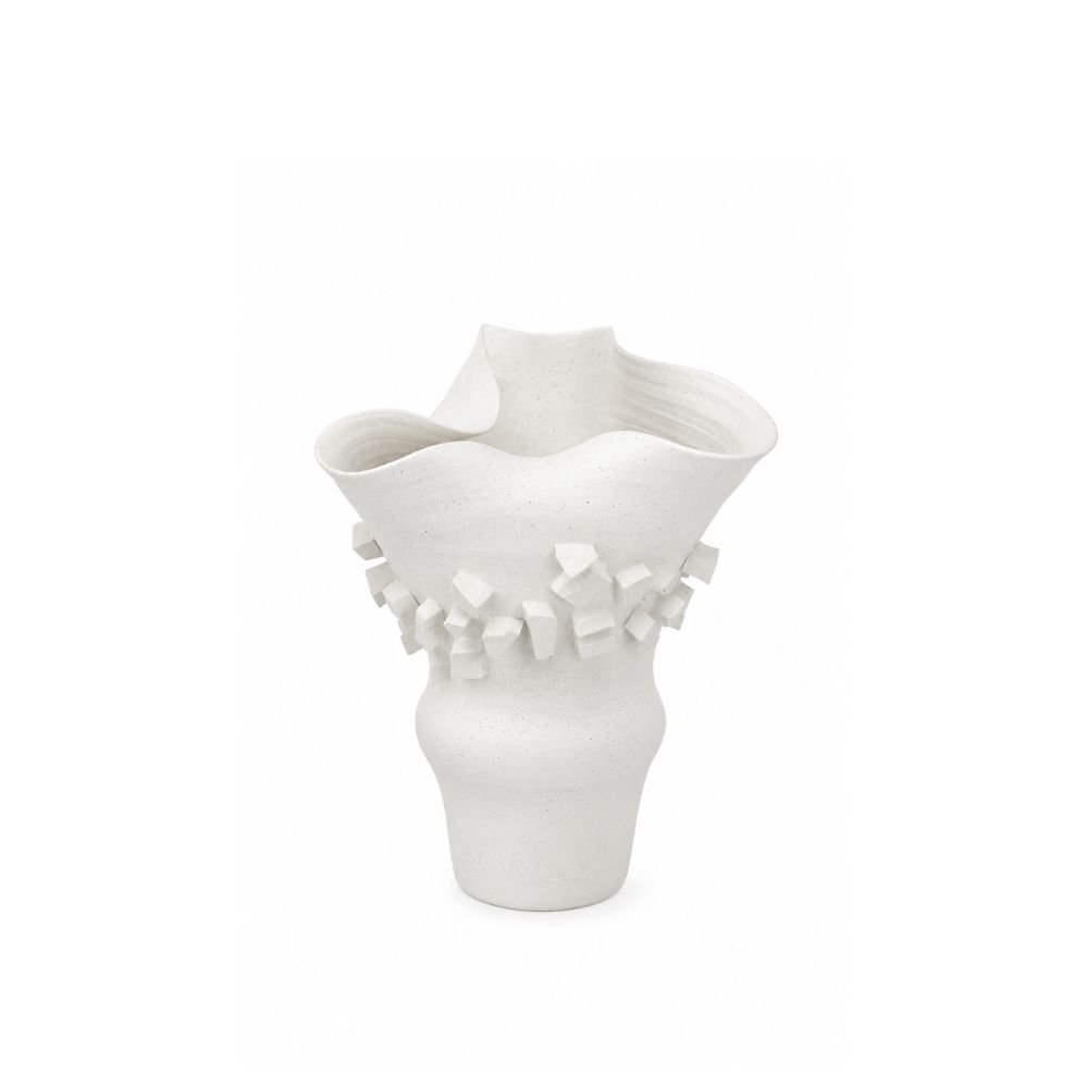 Vaso Decorativo em Cerâmica Branco