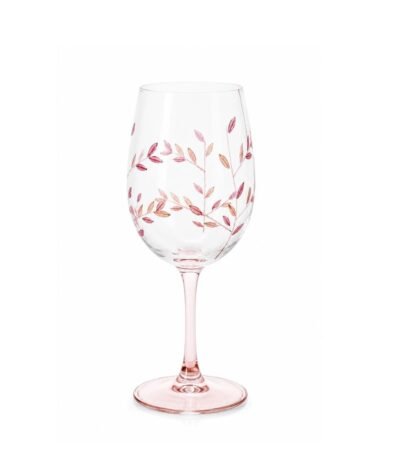 Taça Vinho Branco 420ml Folhas Laranja