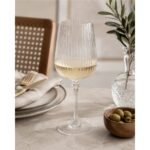 Taça Vinho Branco 430ml Canelado Classic Transparente - Imagem 2