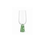 Taça Vidro Transparente Base Verde 200ml