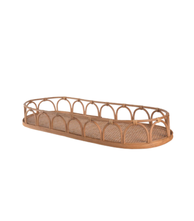 Bandeja Decorativa Íris em Fibra Natural 62X21X8cm