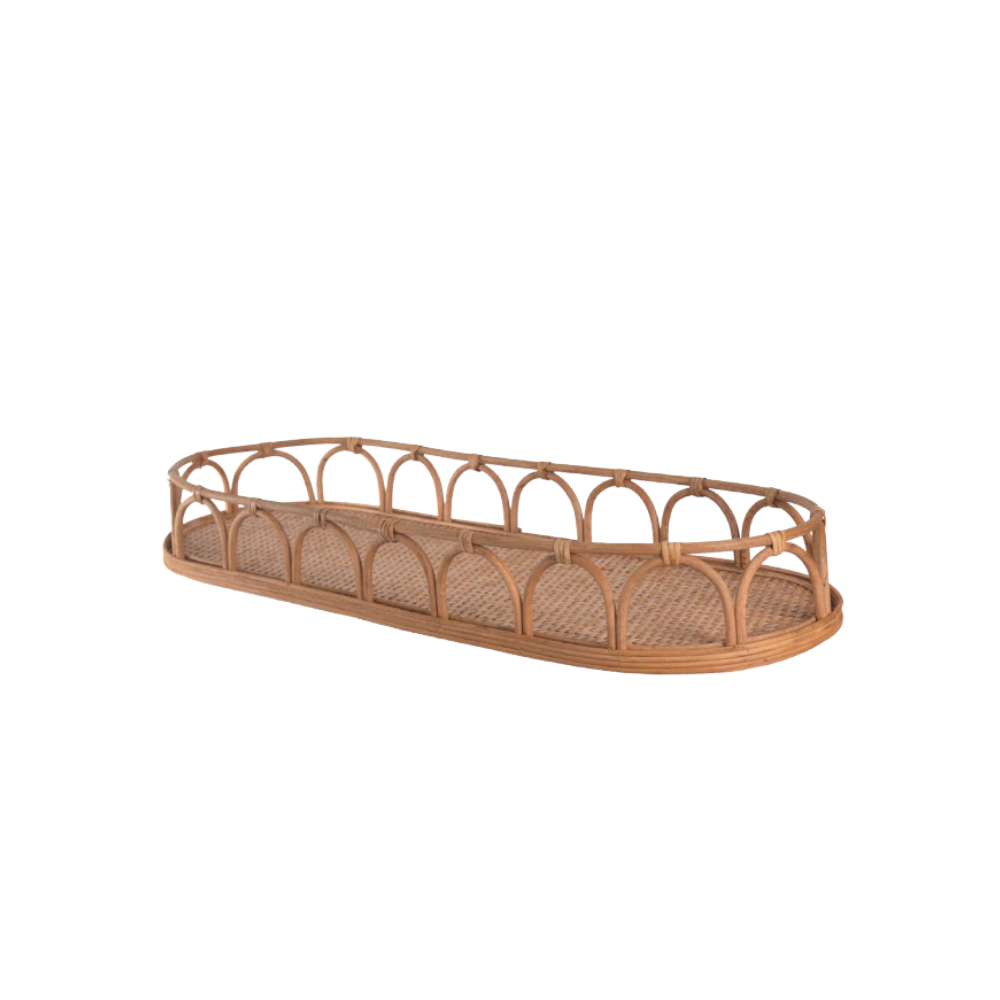 Bandeja Decorativa Íris em Fibra Natural 62X21X8cm