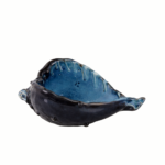 Vaso em vidro concha azul - Praia