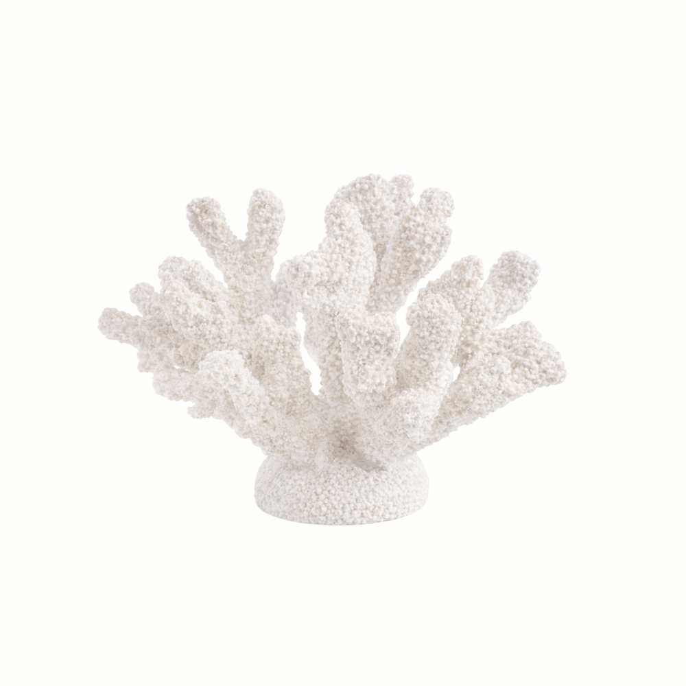 ESCULTURA POLIRESINA CORAL BRANCO