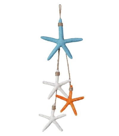 Estrela Pendurar Azul Claro e Branco