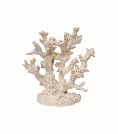 Escultura decorativa coral poliresina coral branco