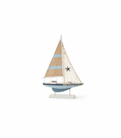 Escultura  decorativa madeira barco a vela