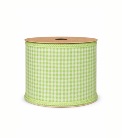 Fita aramada tecido verde xadrez