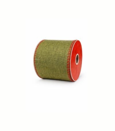 Fita Aramada Tecido com Costura Vermelho e Verde