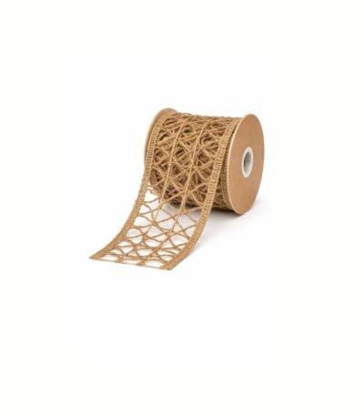 Tela com costura bege médio - Fitas Decorativas