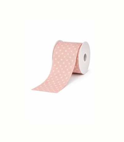 Fita Aramada em Tecido Poá Rosa