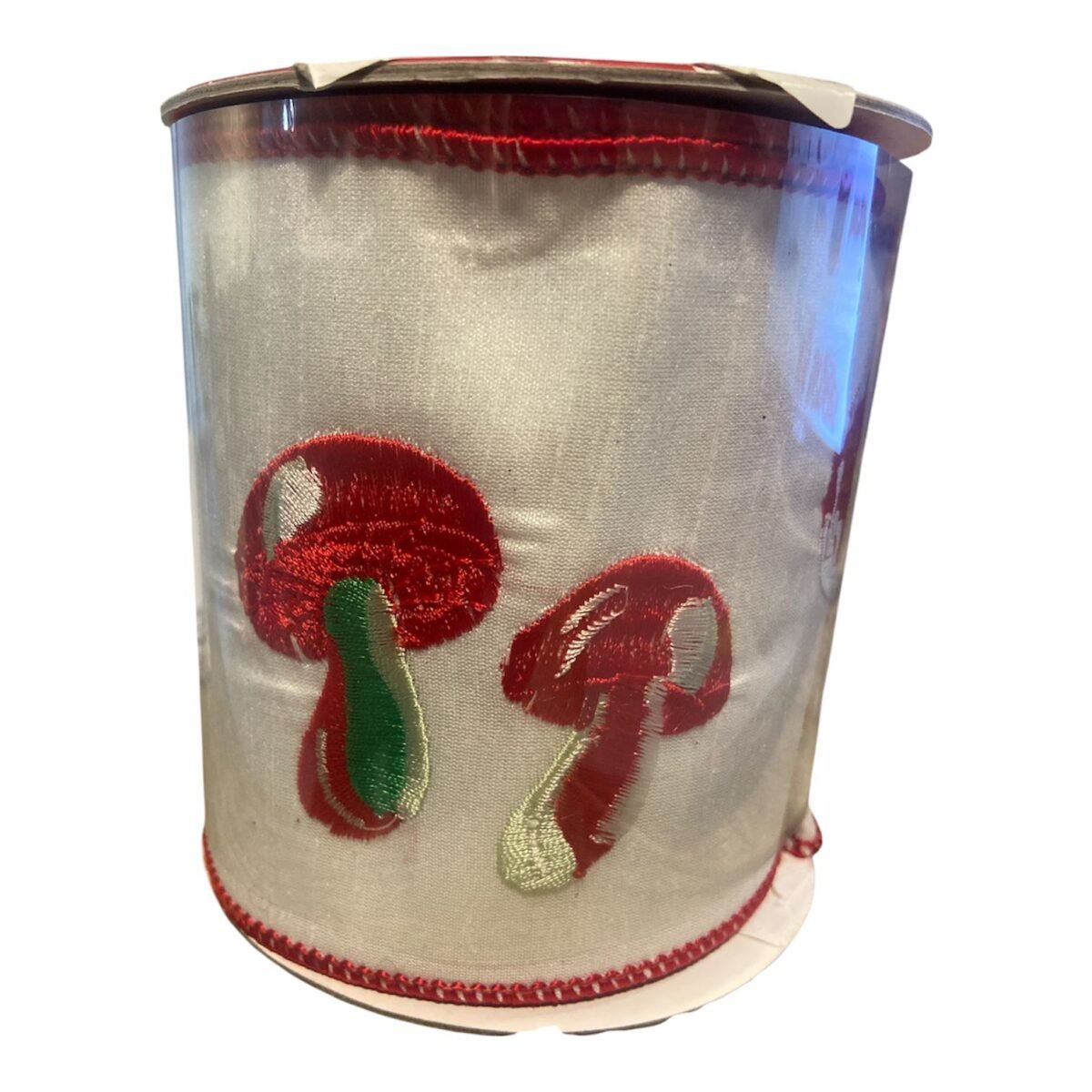 Fita Aramada com Estampa de Cogumelo Vermelho e Branco - foto 2