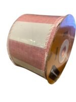 Fita Aramada em Linho Costura Branco e Rosa - foto 2