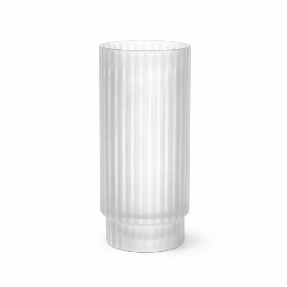 Vaso decorativo vidro transparente fosco pequeno