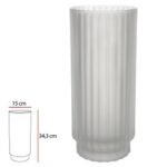Vaso decorativo vidro transparente fosco - foto 2